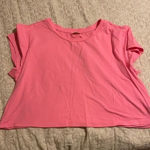 Free people bamboo baby cropped tee